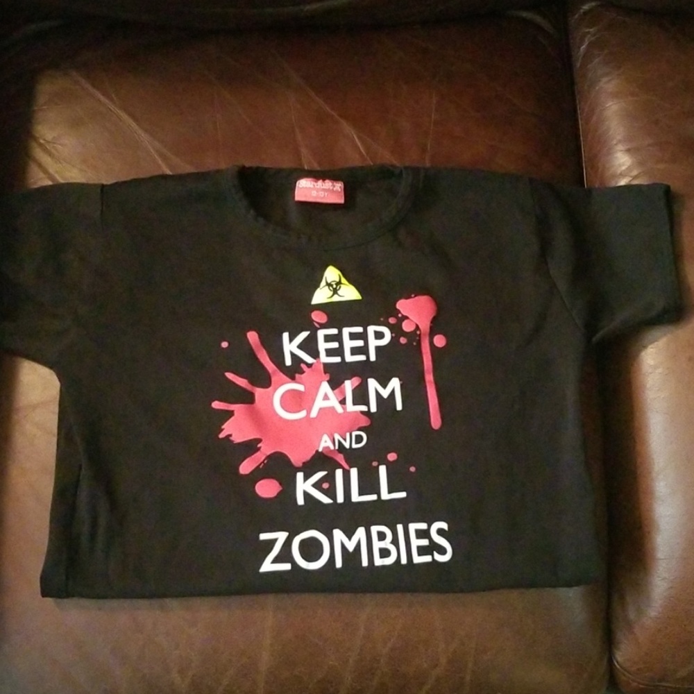 Boys Zombie Keep Calm Tshirt
